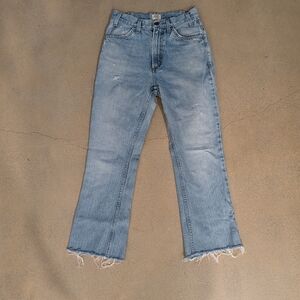 Women's Light Blue Distressed Jeans